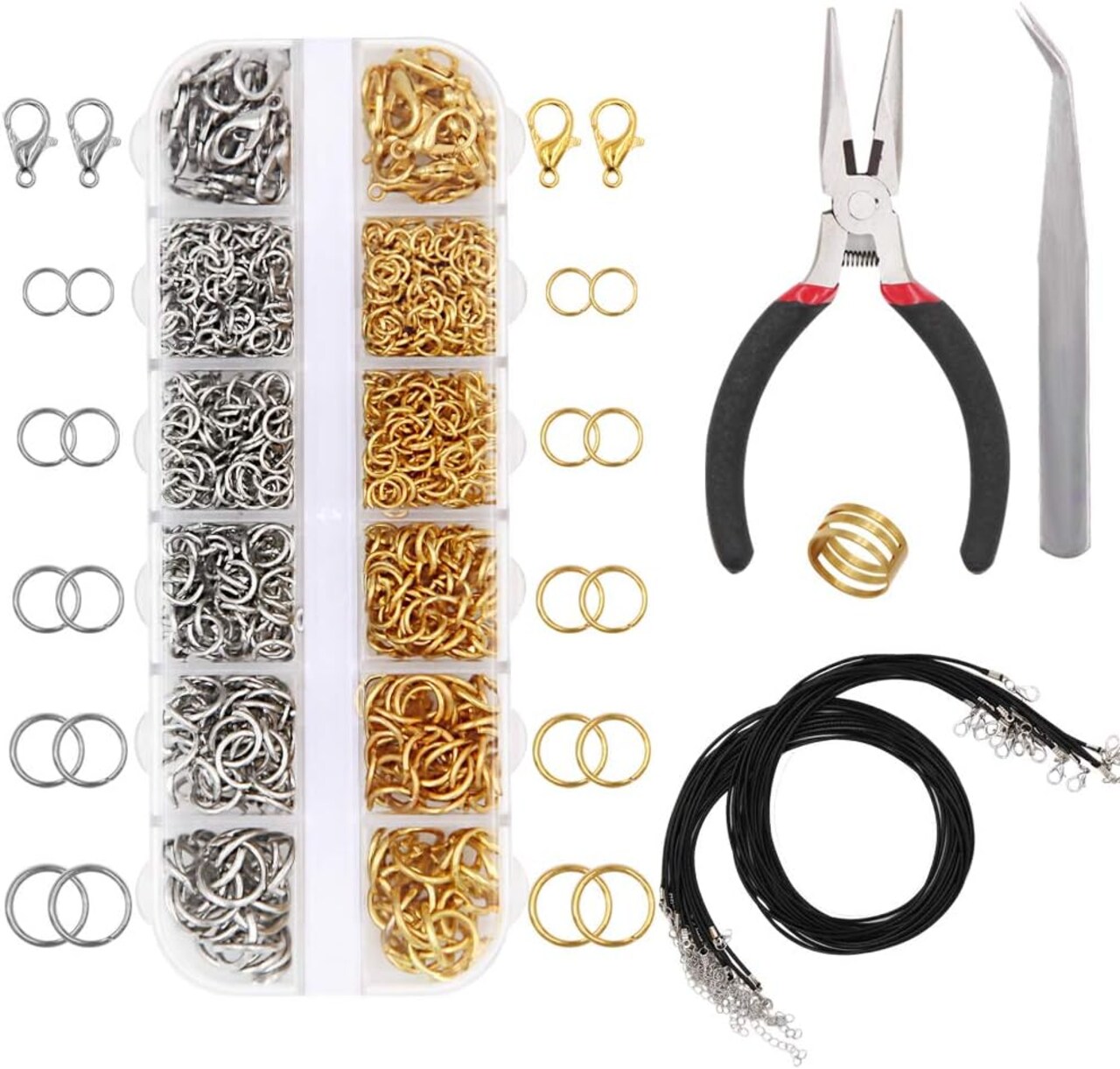 1314pcs Lobster Clasps Jewelry Making Supplies Kit (Gold and Silver)